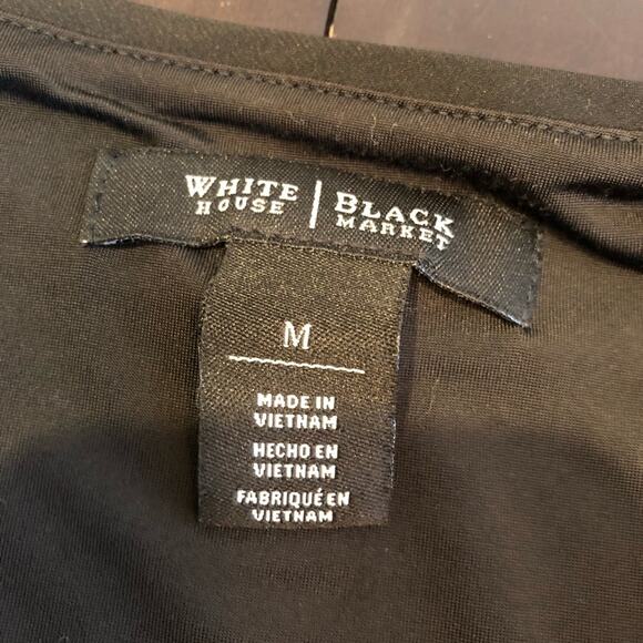 WHBM black white contrasting striped knit top size Medium - Picture 7 of 14